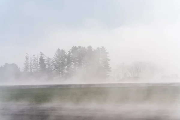 Fog Early Morning Hokkaido Japan — Stock Photo, Image