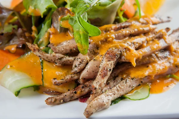 big salad meal plan strips of roast duck with spicy orange sauce