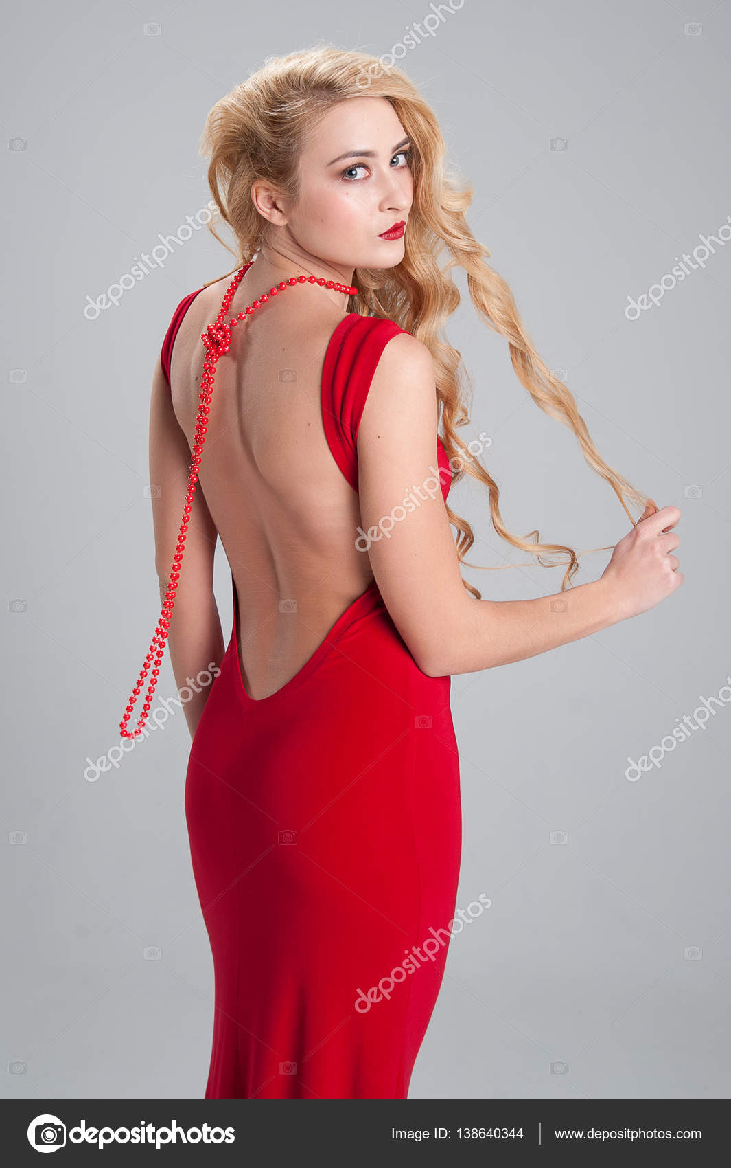 seductive red dress