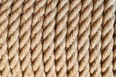 Parlak sarı veya kahverengi temiz ipi arka plan ve doku