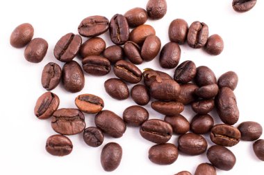 Birçok kahve çekirdekleri içinde belgili tanımlık geçmiş. Doku kahve çekirdekleri