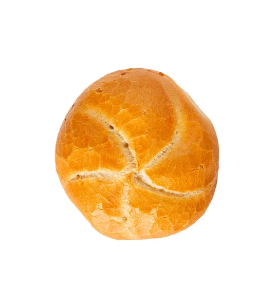 Single Fresh bunn com forma de estrela isolada no fundo branco — Fotografia de Stock