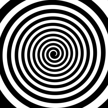 Siyah ve beyaz hipnotik sarmal girdap hipnotik psychedelic expe