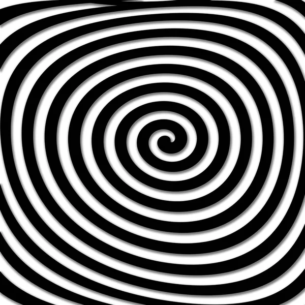 Forma hipnótica distorsionada abstracta girando. Hipnótico psicodélico — Foto de Stock