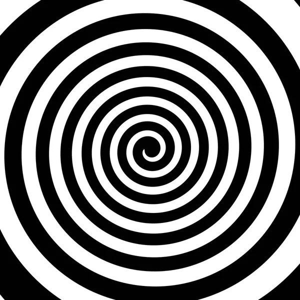 Schwarz-weiße hypnotische Spiralwirbel hypnotische psychedelische Exe — Stockfoto