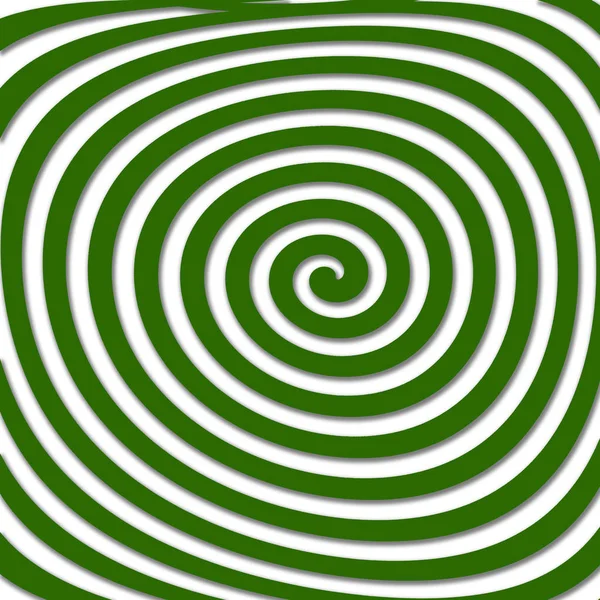 Einfache grüne hypnotische Illustration. Psychedelische Hypno-Erfahrung — Stockfoto