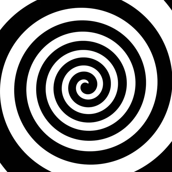 Schwarz-weiße hypnotische Spiralwirbel hypnotische psychedelische Exe — Stockfoto