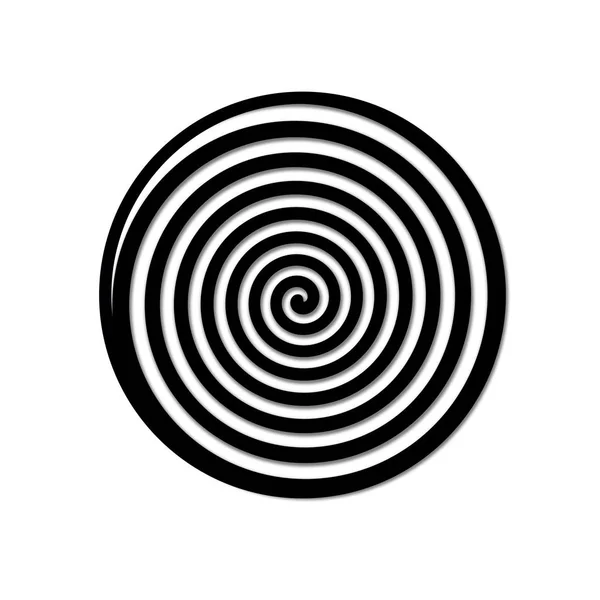 Black and white hypnotic spiral vortex hypnotic psychedelic expe — Stock Photo, Image