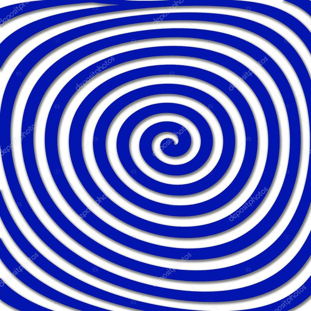 Crazy magical lolipop candy blue and white hypnotic spiral patte