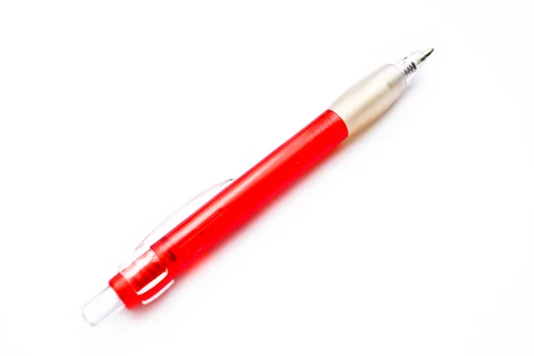 Simple writing Red pen isolated on white background — Stock Photo, Image