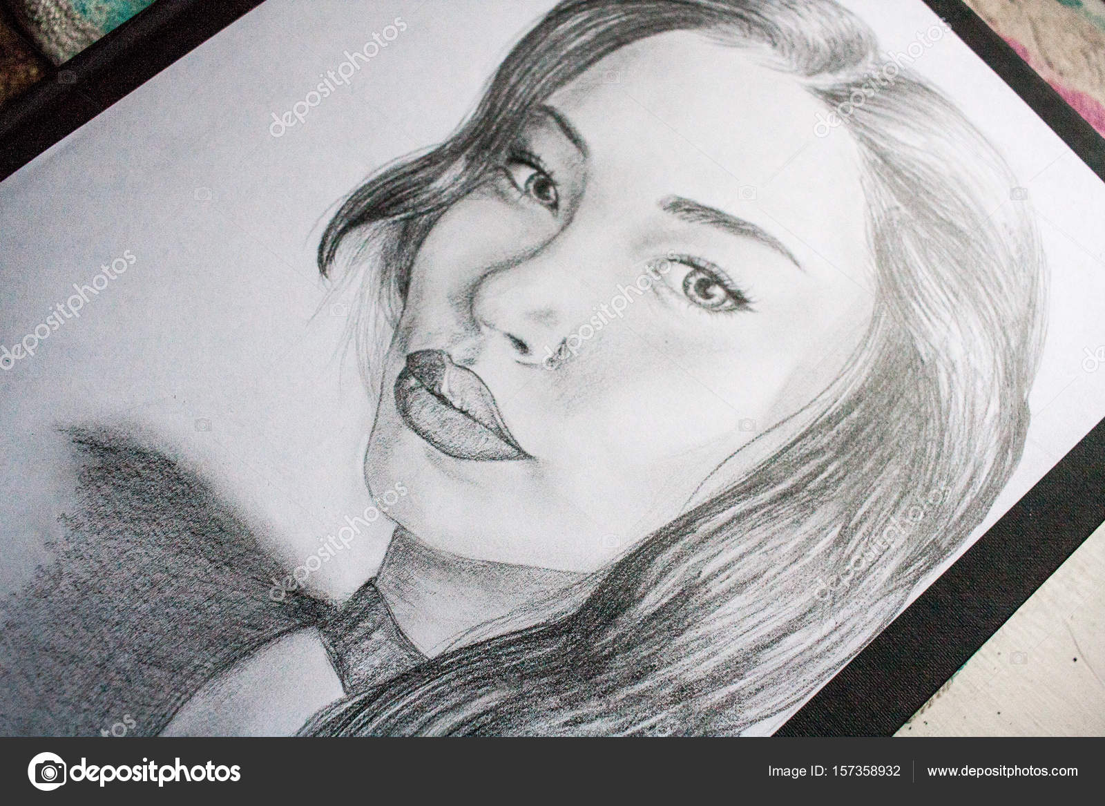 Odręcznego Rysunku Młode Piękne Dziewczyny Rysowane