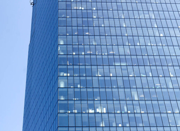 Business buildings detail - architecture with sky reflection bac