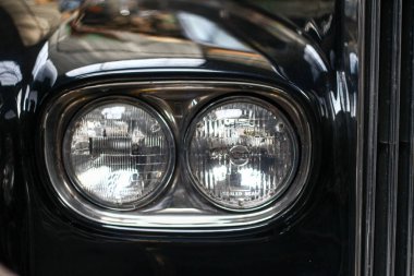 Polonya, Otrebusy, 31 Mart 2017: ön eski bir siyah clas görünümünü