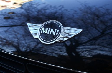 Pruszkow, Polonya, 26 Mart 2017: siyah krom Mini Coopercar clo