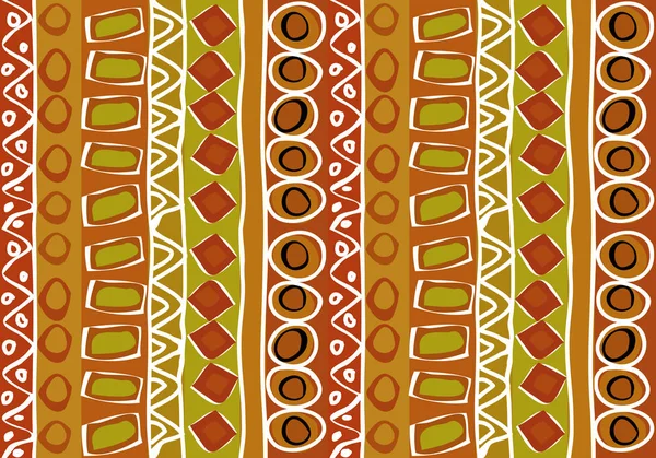 Kırmızı ve sarı ile yapılan otantik Afrika seamless modeli ve 
