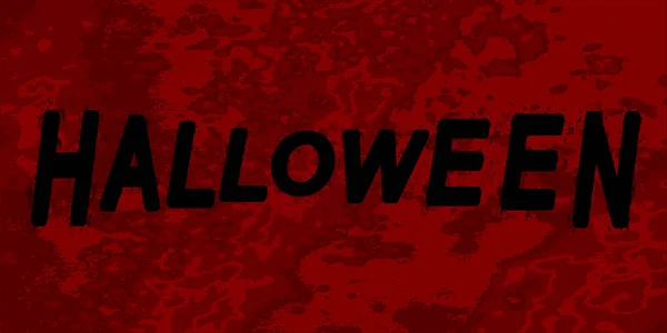 Dirty sangrento grunge assustador letras Halloween com manchas no bloo — Vetor de Stock