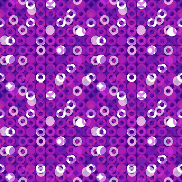 Patrón sin costuras de lentejuelas brillantes en tonos violeta-púrpura de colo — Vector de stock