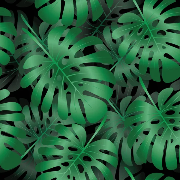 monstera ile tropikal arka plan Dikişsiz desen yaprak 