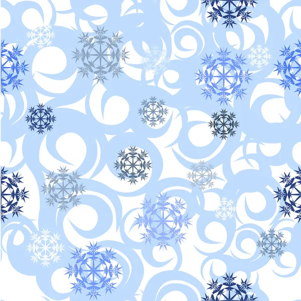 Nahtloses Muster eisiger Schneedecke. Schnee-Hintergrund. — Stockvektor
