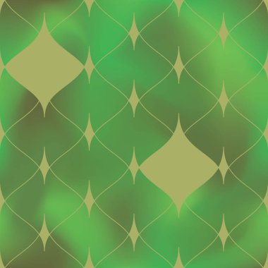 Yeşil doku sorunsuz kılavuz arka plan. Balık, Deniz kızları ölçekler