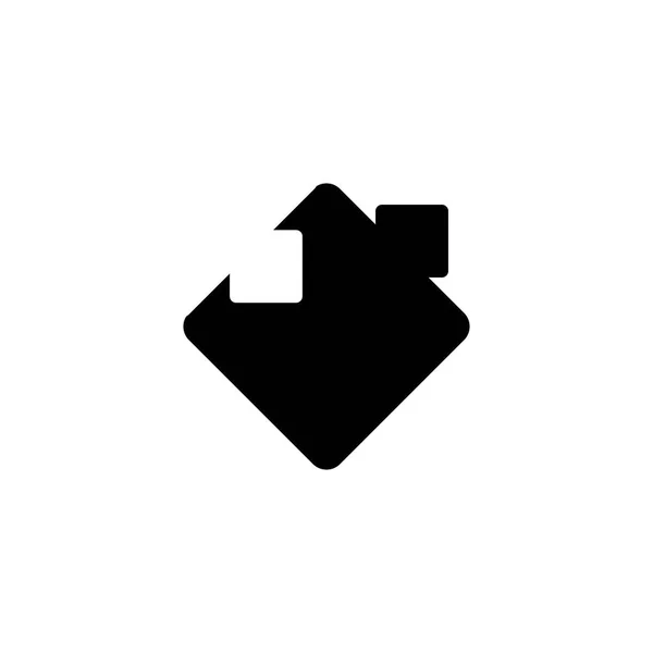 Pictogram puzzle icon. Black icon on white background. — Stock Vector
