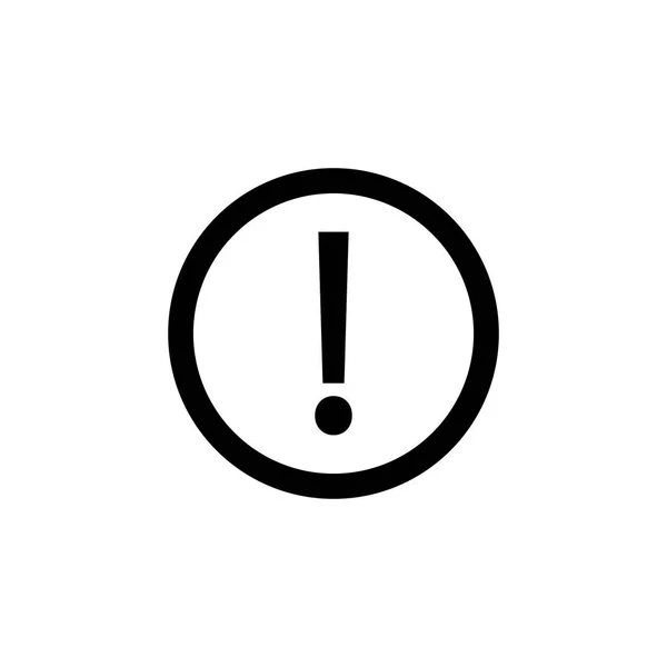 Piktogram ünlem işareti simgesi. Beyaz arka planda siyah simgesi.