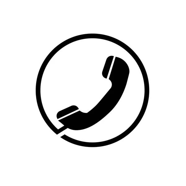 Pictogram phone icon. Black icon on white background. — Stock Vector