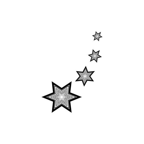 Piktogramm Sterne Lieblingsikone. schwarzes Symbol auf weißem Hintergrund. — Stockvektor