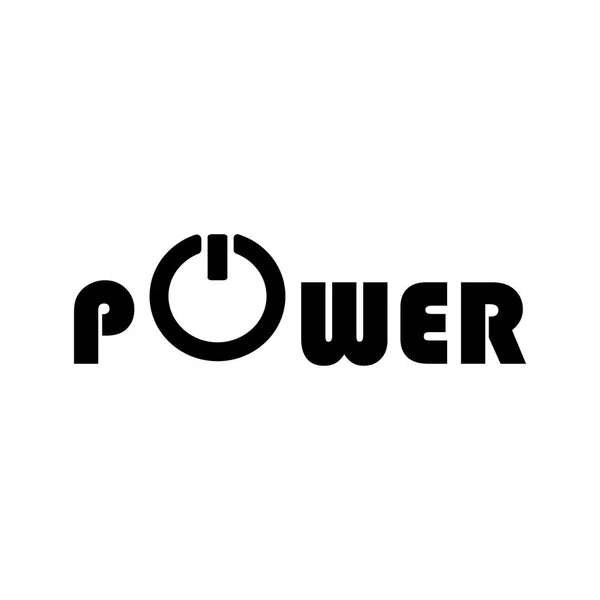 Pictogram power button icon. Black icon on white background. — Stock Vector