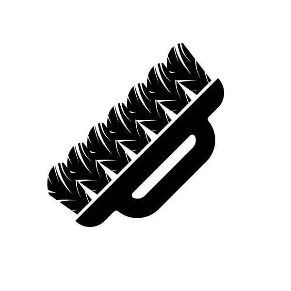 Piktogramm Reinigung Pinsel-Symbol. schwarzes Symbol auf weißem Hintergrund. — Stockvektor