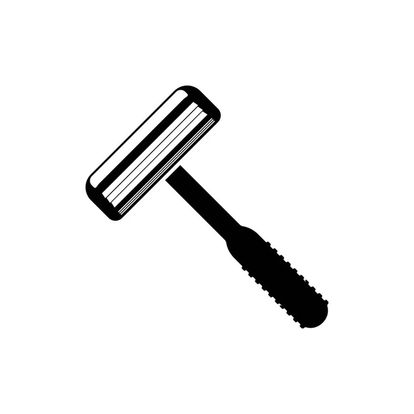 Piktogramm Rasiermesser-Symbol. schwarzes Symbol auf weißem Hintergrund. — Stockvektor