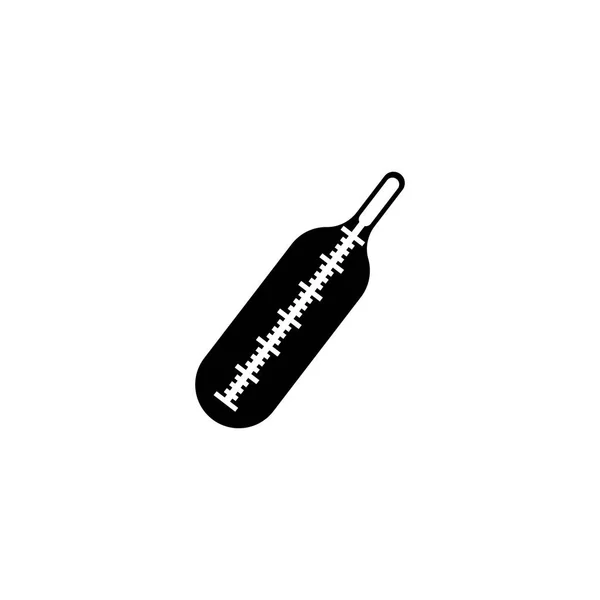 Pictogram medische thermometer pictogram. Zwarte pictogram op witte CHTERGRO — Stockvector