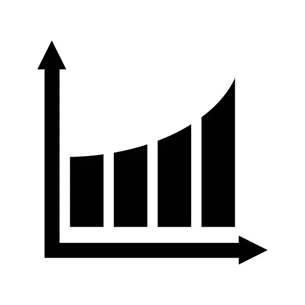 Icono del diagrama del pictograma. Icono negro sobre fondo blanco . — Vector de stock