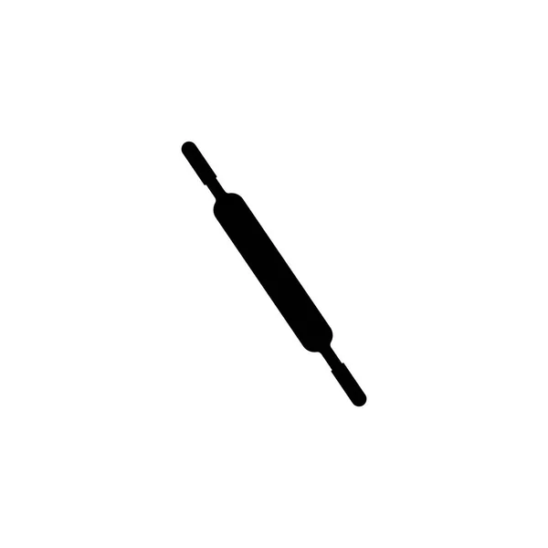Piktogramm-Kolbensymbol. schwarzes Symbol auf weißem Hintergrund. — Stockvektor