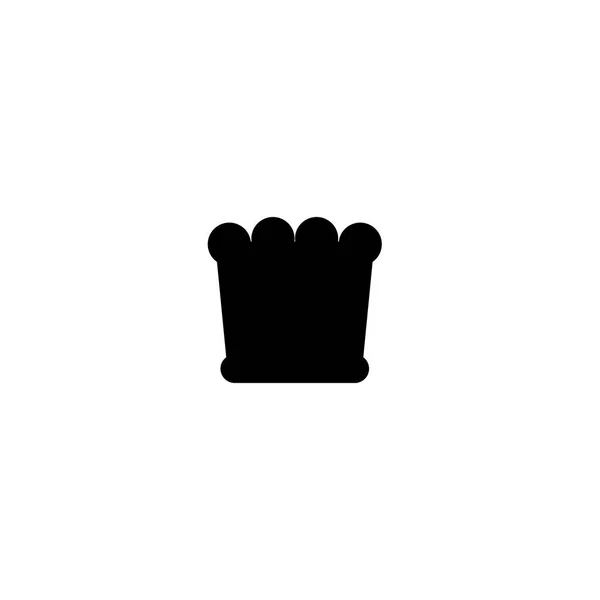 Pictograma chef sombrero icono. Icono negro sobre fondo blanco . — Vector de stock