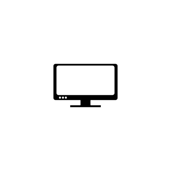 Pictogram monitor icon. Black icon on white background. — Stock Vector