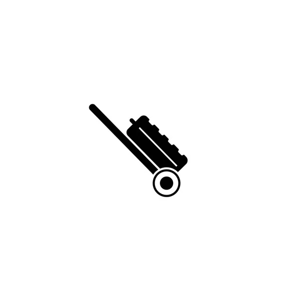 Icono de equipaje Pictograma. Icono negro sobre fondo blanco . — Vector de stock