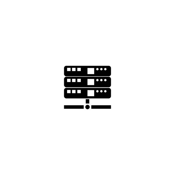 Icono del servidor Pictogram. Icono negro sobre fondo blanco . — Vector de stock