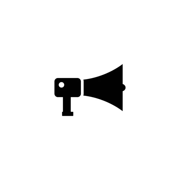 Icono de megáfono pictograma. Icono negro sobre fondo blanco . — Vector de stock