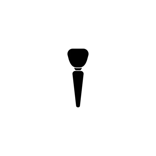 Piktogramm-Pinsel für Gesichtssymbol. schwarzes Symbol auf weißem Hintergrund. — Stockvektor