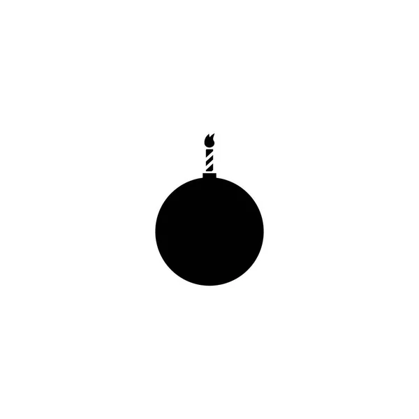 Pictogramme icône de la bombe. Icône noire sur fond blanc . — Image vectorielle