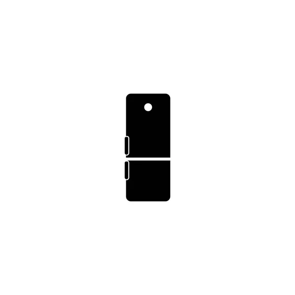Piktogram kylskåp ikonen. Svart symbol på vit bakgrund. — Stock vektor