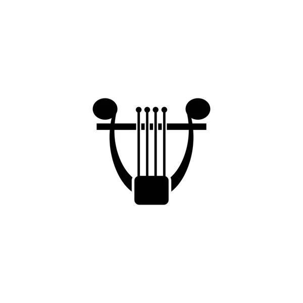 Pictogram harp icon. Black icon on white background.