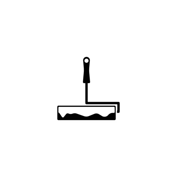 Piktogramm-Pinsel-Symbol. schwarzes Symbol auf weißem Hintergrund. — Stockvektor