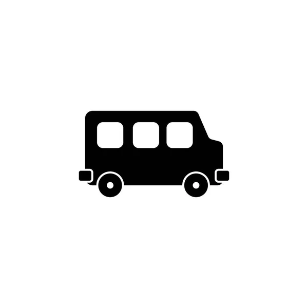 Pictogramme icône de bus. Icône noire sur fond blanc . — Image vectorielle