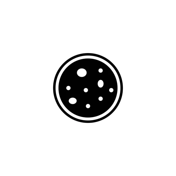 Pictogram pizza icon. Black icon on white background.