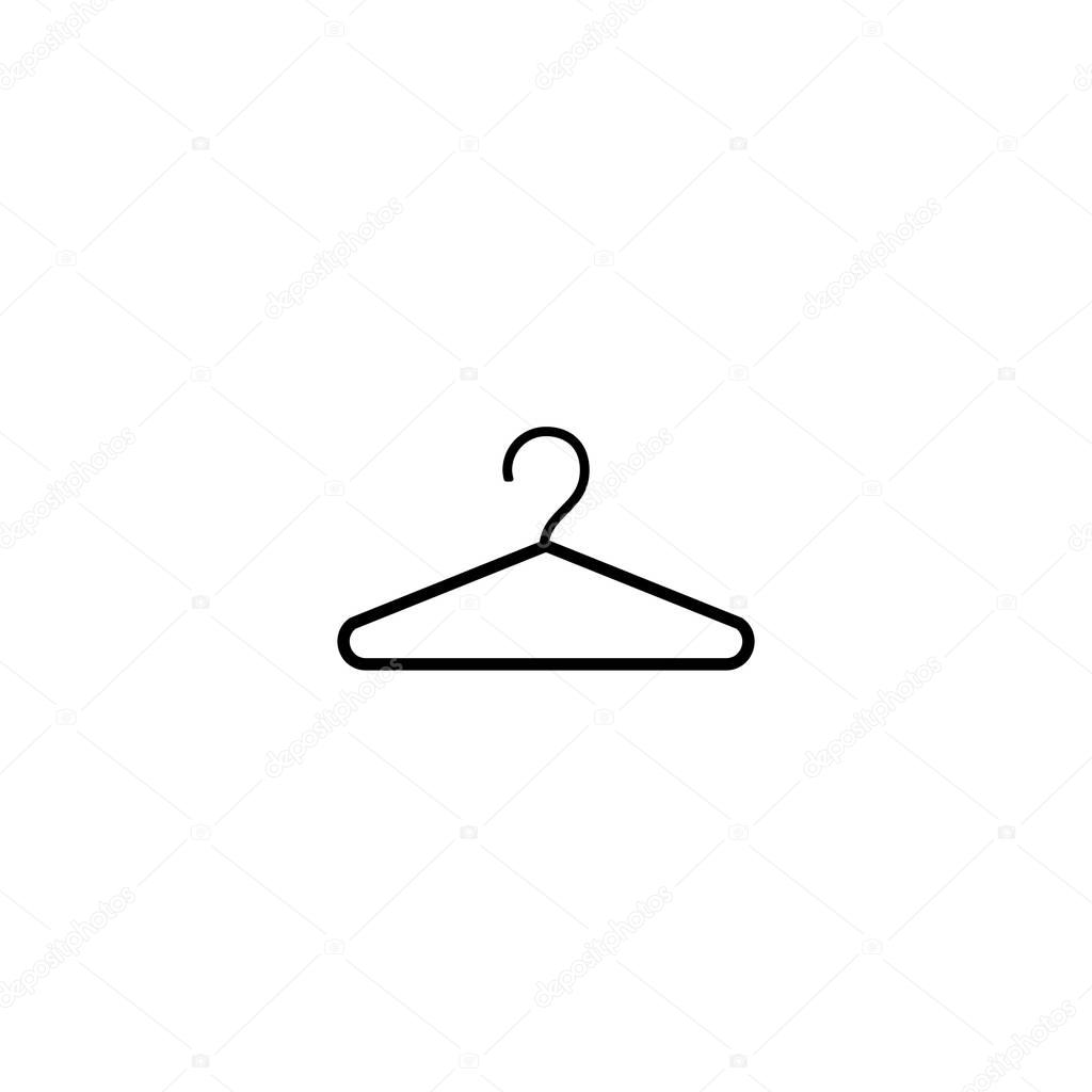 Pictogram hanger icon. Black icon on white background.