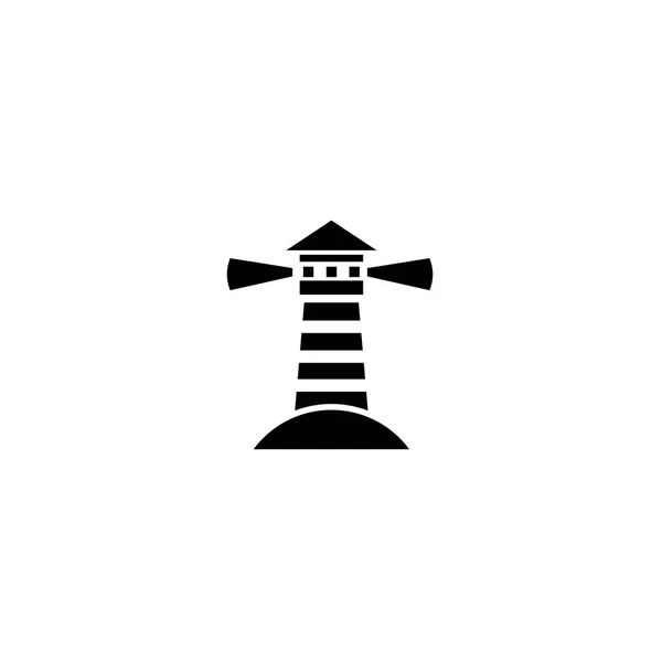 Pictogram lighthouse icon. Black icon on white background.