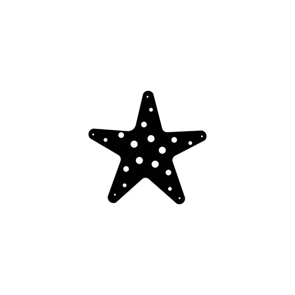 Piktogram sjöstjärna ikonen. Svart symbol på vit bakgrund. — Stock vektor