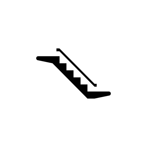 Piktogramm Rolltreppe Symbol. schwarzes Symbol auf weißem Hintergrund. — Stockvektor